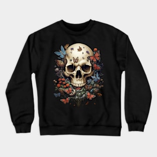 Skull Butterfly Garden Crewneck Sweatshirt